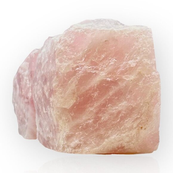 Pink Crystal Bookends Solid Natural Rose Quartz Short Heavy Bookends 6+ lbs (LS) - Picture 7 of 16